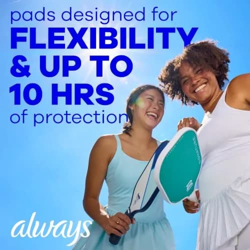 Always Infinity FlexFoam Feminine Pads Size 3 Extra Heavy Flow with Wings, 28 Count (7.7 oz) | Dermatologist Tested & Skin Friendly thumbnail 3