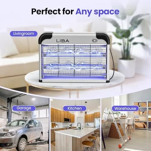 LiBa Indoor Bug Zapper 2800V with 2 Extra Replacement Bulbs | Chemical-Free Insect Elimination thumbnail 9