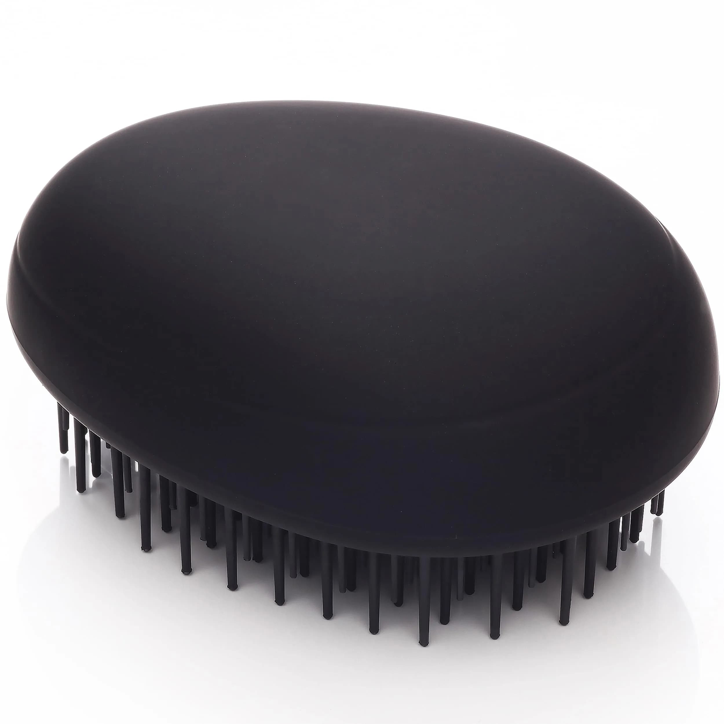 Kent PMB Black Pebble Scalp Massager Shampoo Brush, Travel Size Detangling Brush - Scalp Scrubber for Dandruff and Kids, Hair Brush for Detangler - Shower Hairbrush for Tangles