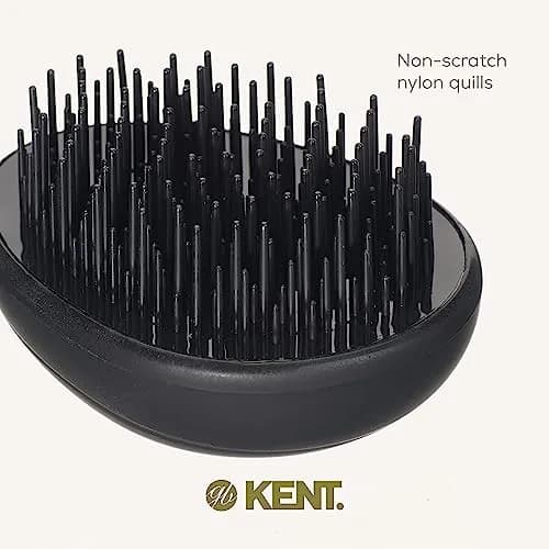 Kent PMB Black Pebble Scalp Massager Shampoo Brush, Travel Size Detangling Brush - Scalp Scrubber for Dandruff and Kids, Hair Brush for Detangler - Shower Hairbrush for Tangles thumbnail 5