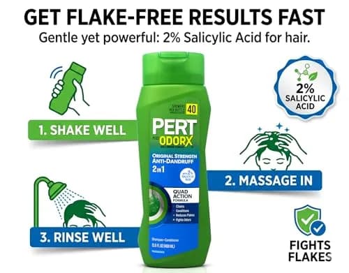 Pert 2 IN 1 Shampoo and Conditioner 13.5 Fl Oz Pack of 6 | Anti-Dandruff, Classic Clean thumbnail 6