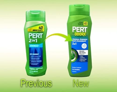 Pert 2 IN 1 Shampoo and Conditioner 13.5 Fl Oz Pack of 6 | Anti-Dandruff, Classic Clean thumbnail 2