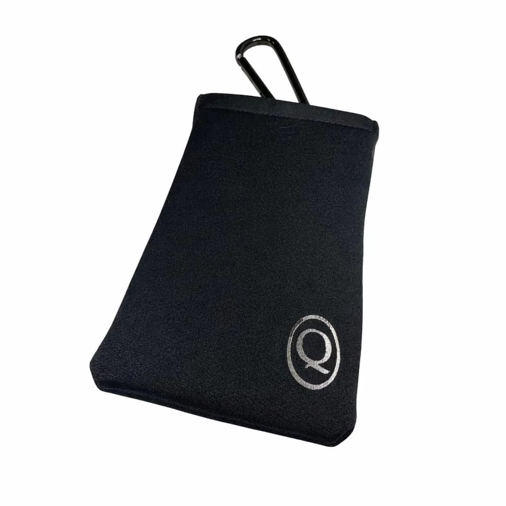 Quintessentialz Neoprene Sunglasses Pouch with Carabiner & Belt Loop | Soft Self-Closing Glasses Case for Large Sunglasses or Phone (One Size)