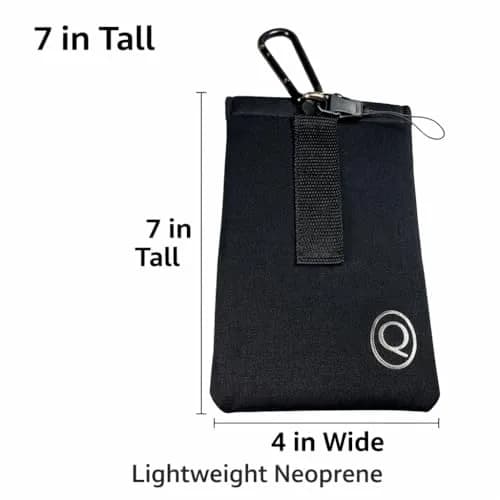 Quintessentialz Neoprene Sunglasses Pouch with Carabiner & Belt Loop | Soft Self-Closing Glasses Case for Large Sunglasses or Phone (One Size) thumbnail 5