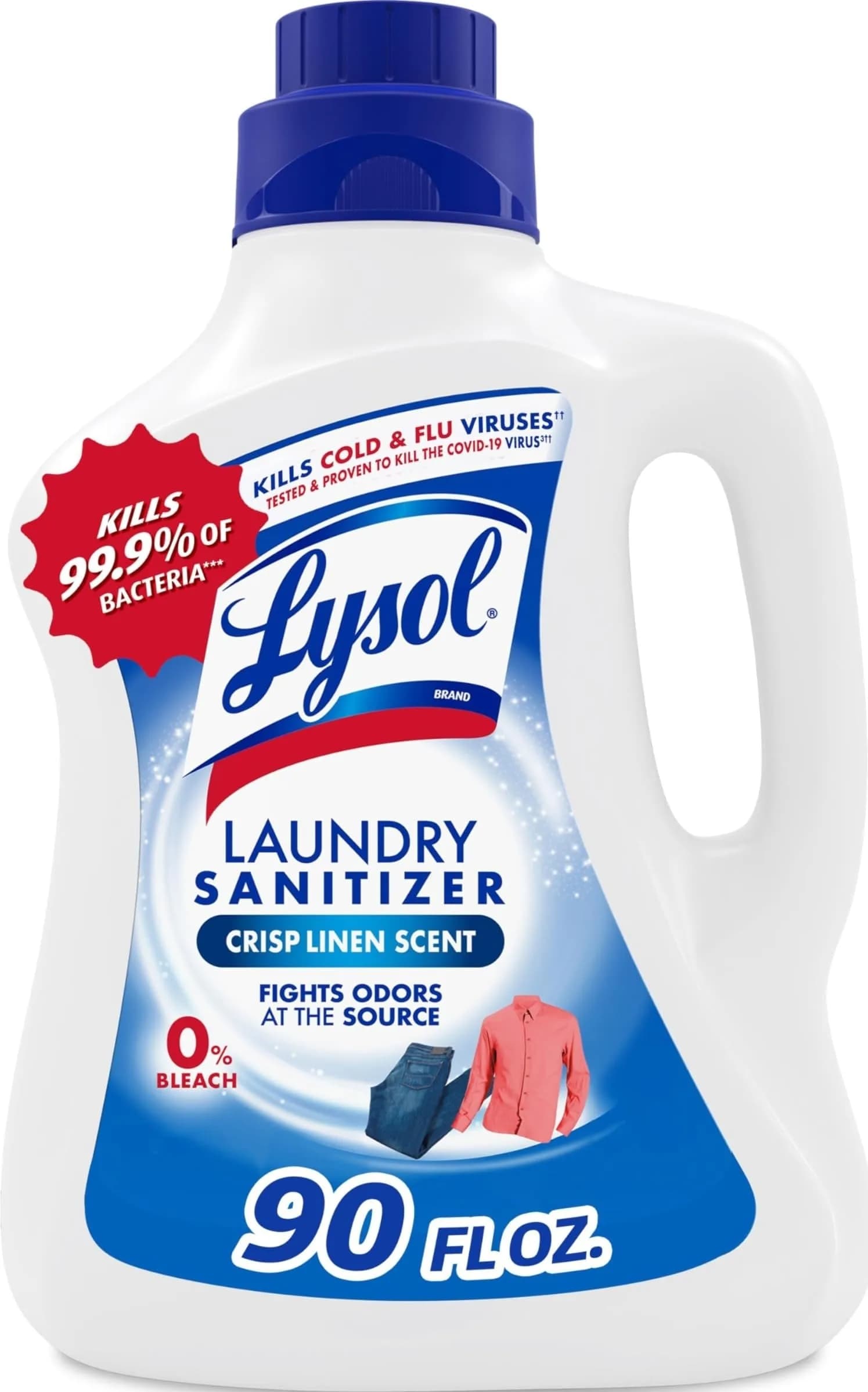 Lysol Disinfectant Laundry Sanitizer & Scent Booster Lavender Fusion 90 Fl Oz (2.66 L) | Kills 99.9% Bacteria & Viruses — Laundry Sanitizer