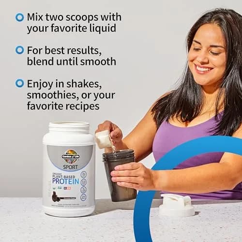 Garden of Life Organic Vegan Protein Powder Chocolate 2.01 lb (912 g) | NSF Certified for Sport thumbnail 4