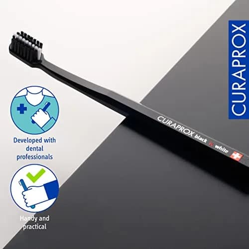 Curaprox Black Toothbrush Duo, 2-Pack | Ultra Soft Bristles for Sensitive Gums thumbnail 4