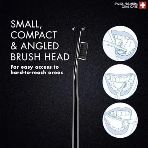 Curaprox Black Toothbrush Duo, 2-Pack | Ultra Soft Bristles for Sensitive Gums thumbnail 6