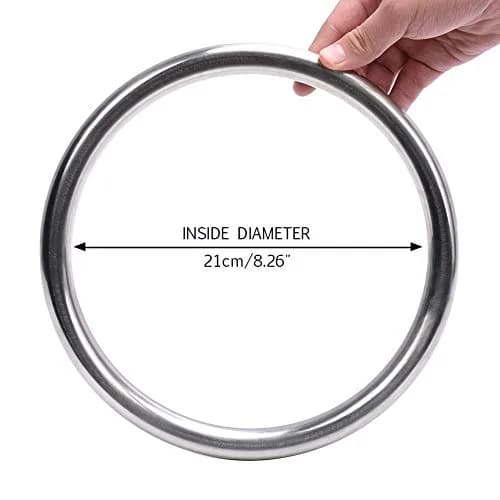 HYOUT Wing Chun Stainless Ring Yewen Sau Sticky Hand Strength Training Tsun Siu Lum Kung Fu Self Defense Gun 21 cm (8.27 inch) thumbnail 3
