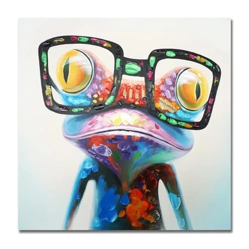 SEVEN WALL ARTS Frog Canvas Wall Art 24"x24" | Colorful Animal Painting for Bedroom, Nursery & Office thumbnail 1
