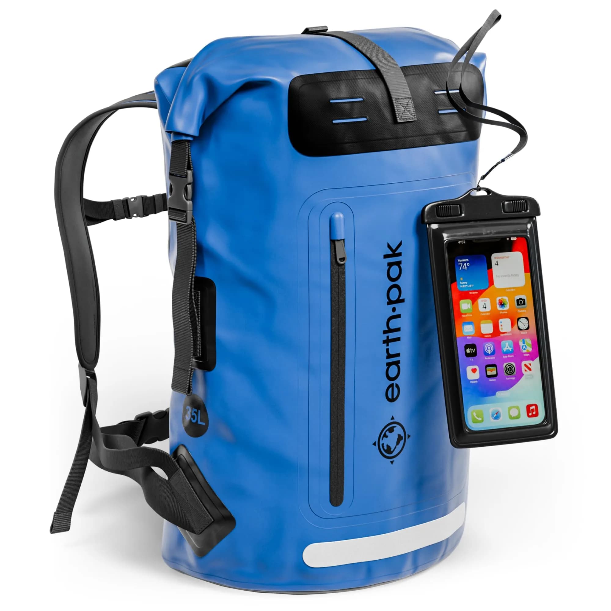 Earth Pak Waterproof Dry Bag Backpack 35L | Kayaking, Boating & Fishing Gear