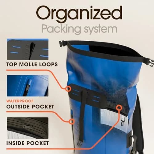Earth Pak Waterproof Dry Bag Backpack 35L | Kayaking, Boating & Fishing Gear thumbnail 5