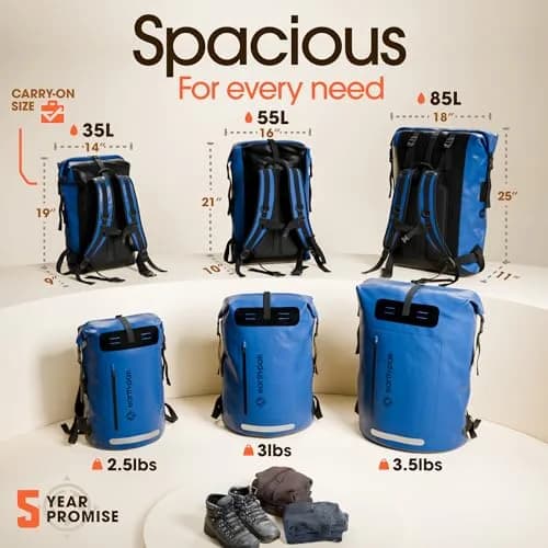 Earth Pak Waterproof Dry Bag Backpack 35L | Kayaking, Boating & Fishing Gear thumbnail 2