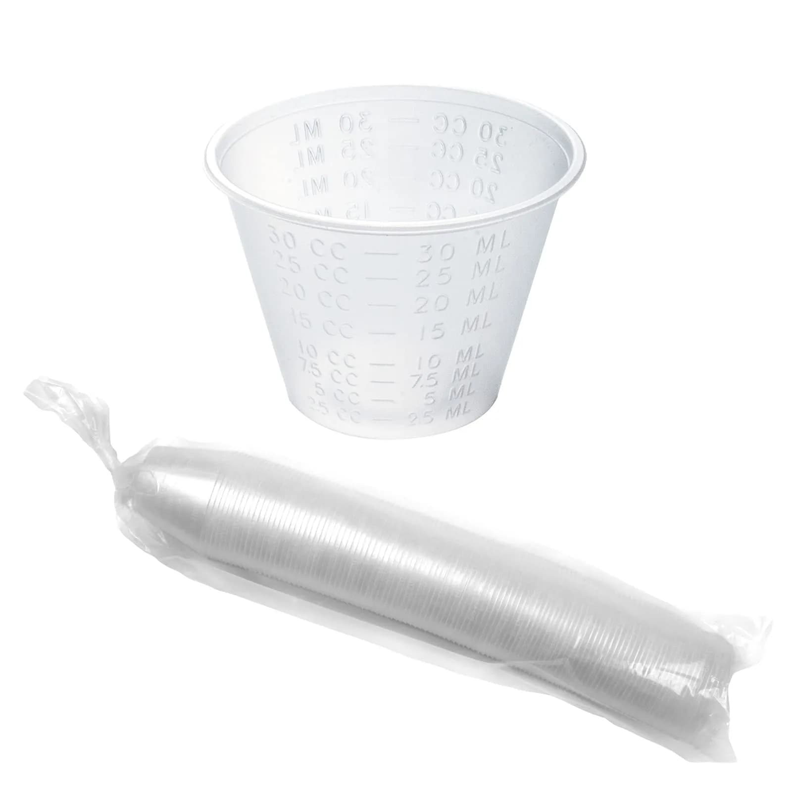 VersaPro 1 oz Medicine Cups 30ml (1 Fl Oz) | Accurate CC and ML Graduation, Pack of 100 — Clear