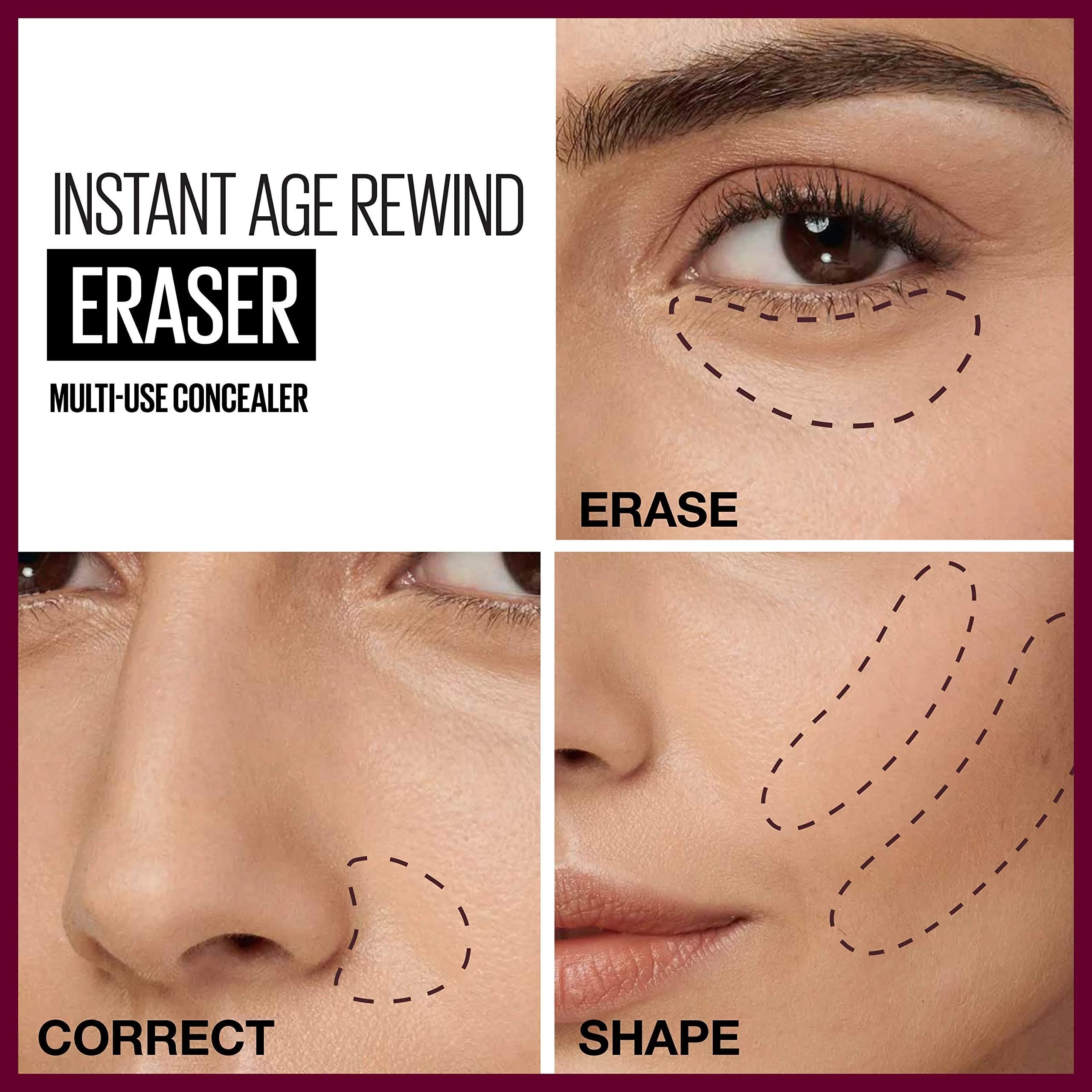 Maybelline Instant Age Rewind Eraser Foundation SPF 20, Light, 0.2 Fl Oz (2 Count) - Blurs Fine Lines - view 3