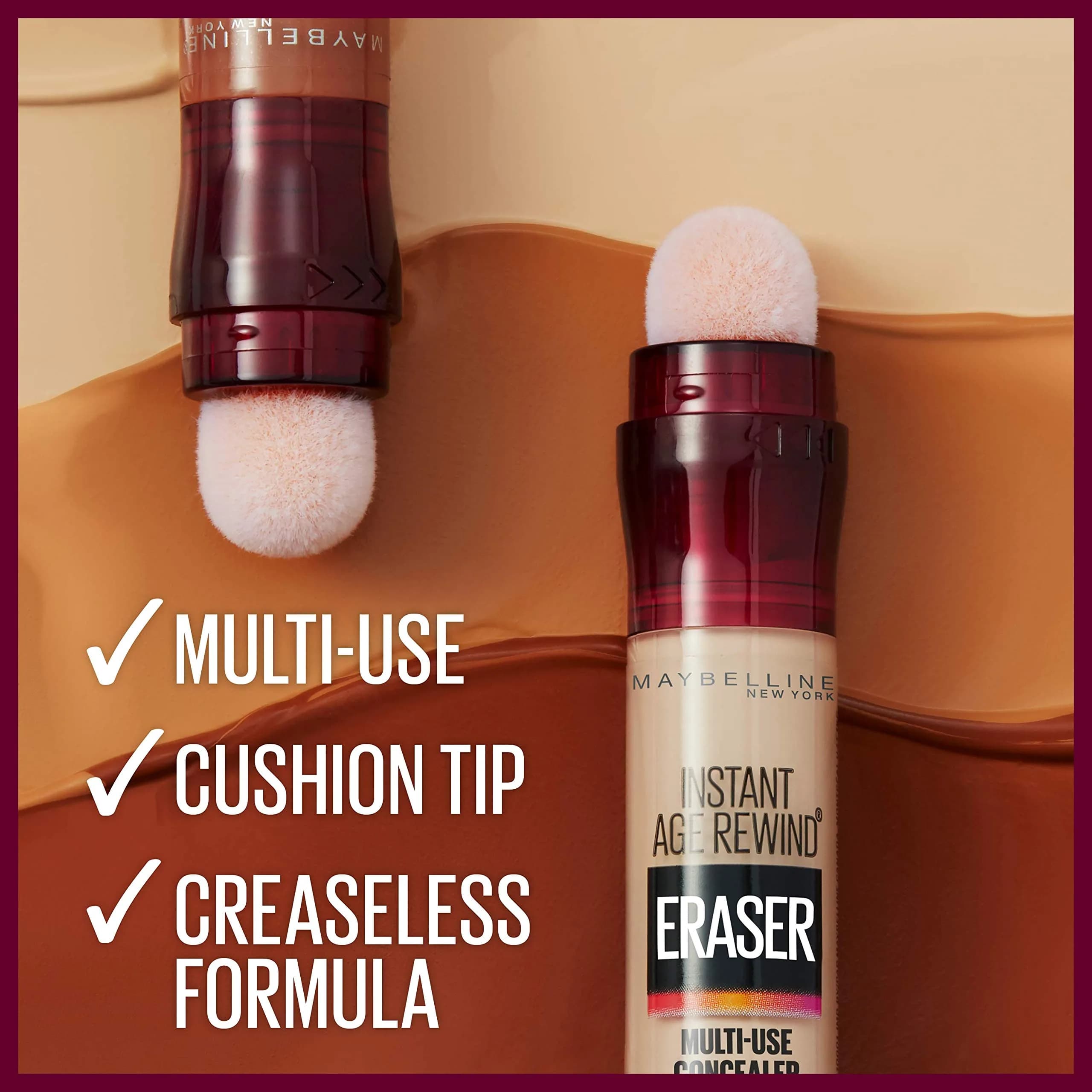 Maybelline Instant Age Rewind Eraser Foundation SPF 20, Light, 0.2 Fl Oz (2 Count) - Blurs Fine Lines - view 4