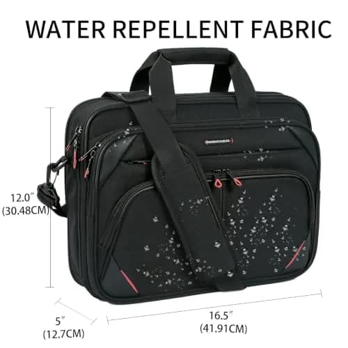 KROSER 15.6 Inch Laptop Briefcase Computer Bag Water-Resistant & Durable | TSA-Friendly, Luggage Strap thumbnail 4