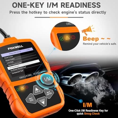 FOXWELL NT201 OBD2 Scanner Engine Code Reader for Cars and Trucks | Reads & Clears Check Engine Light, Live Data, Emissions Readiness thumbnail 4