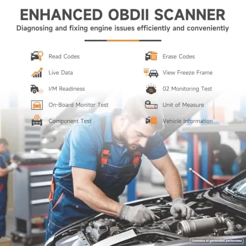 FOXWELL NT201 OBD2 Scanner Engine Code Reader for Cars and Trucks | Reads & Clears Check Engine Light, Live Data, Emissions Readiness thumbnail 7