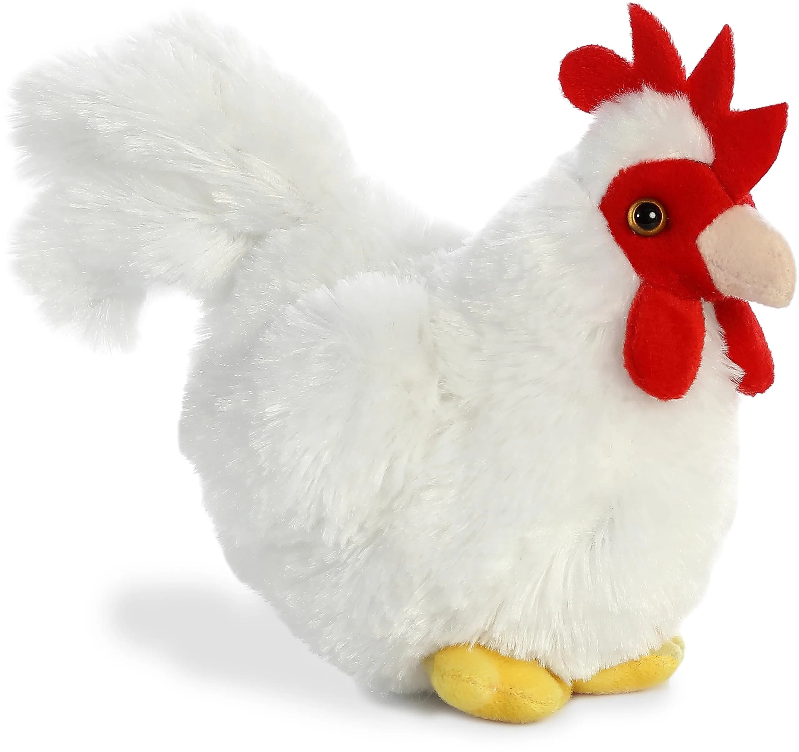 Aurora Mini Flopsie Chicken Plush Toy 10 cm (4") | Soft & Adorable Stuffed Animal — White