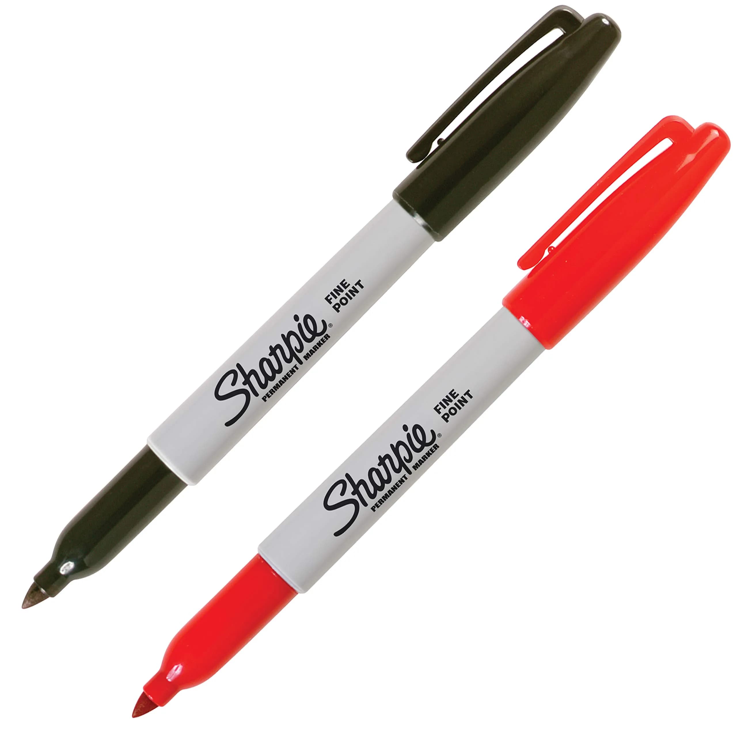 Sharpie Permanent Markers | Fine Tip | Black & Red | 2 Pack | Smooth Ink Flow - view 2