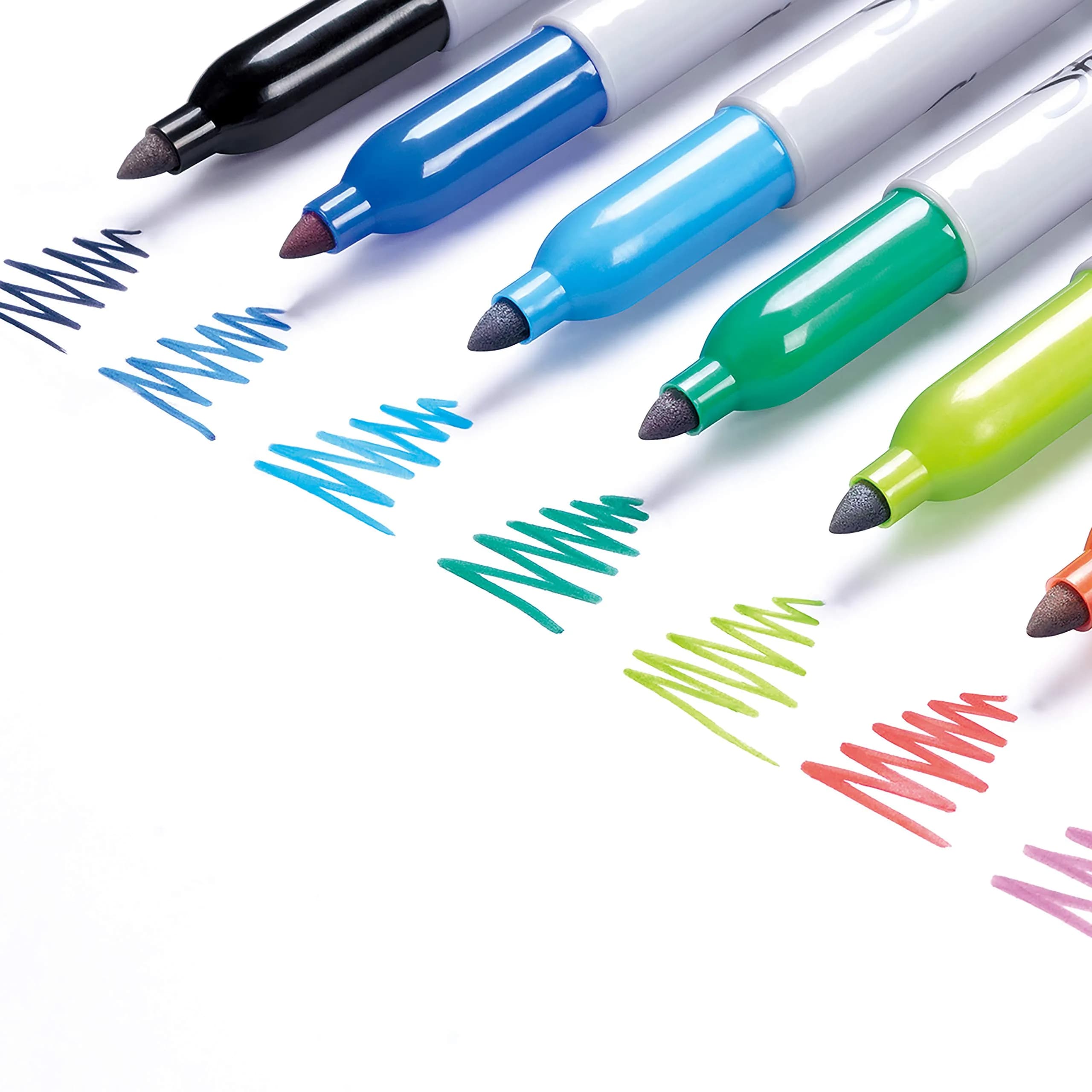 Sharpie Permanent Markers | Fine Tip | Black & Red | 2 Pack | Smooth Ink Flow - view 3