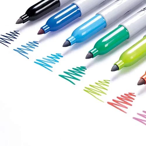 Sharpie Permanent Markers | Fine Tip | Black & Red | 2 Pack | Smooth Ink Flow thumbnail 3