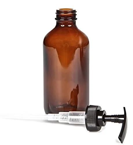 Vivaplex Large 8oz Amber Glass Bottles with Black Lotion Pumps | Reusable, Stylish & Eco-Friendly (70-120 chars) thumbnail 4