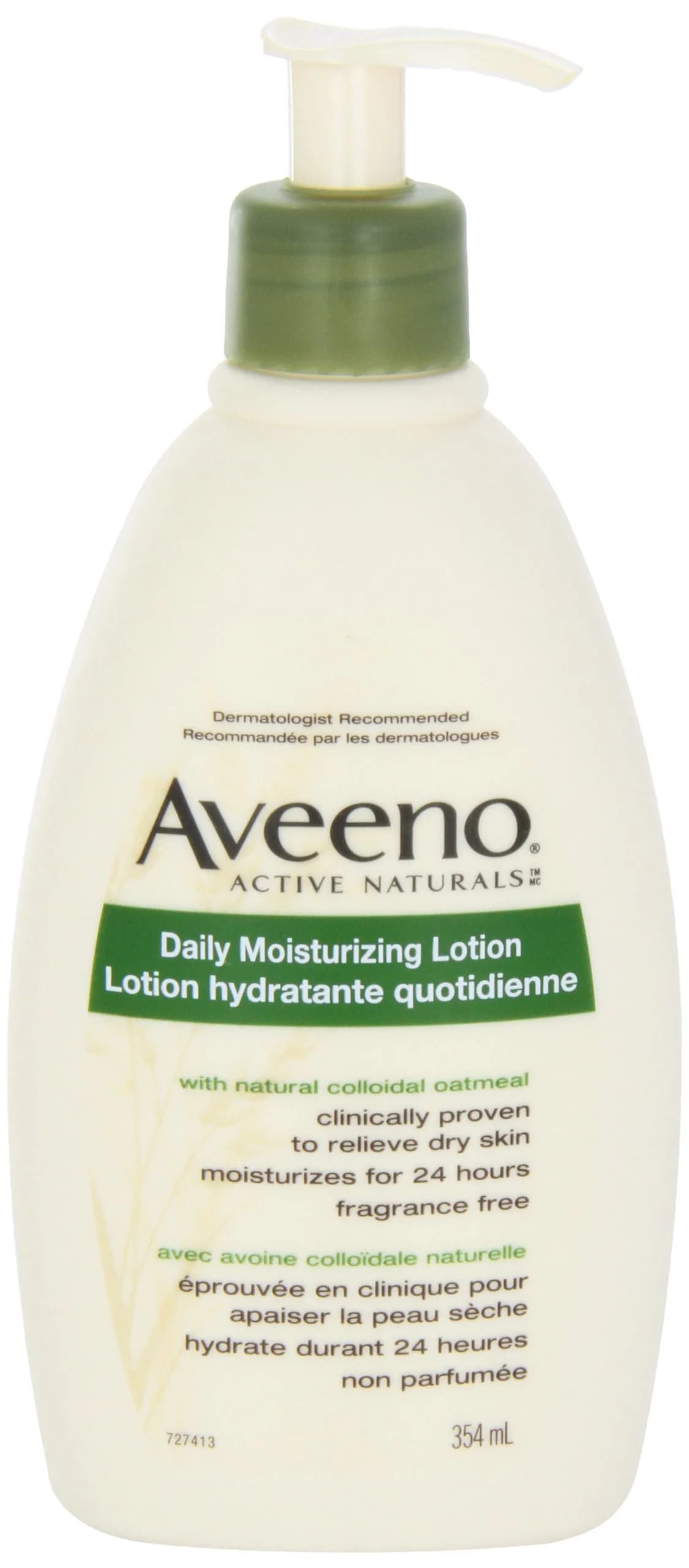 Aveeno Daily Moisturizing Body Lotion - Fragrance-Free, 354ml (12 Fl Oz) for Dry, Sensitive Skin - main product image