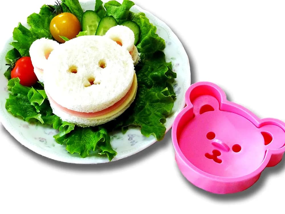 KOKUBO Cute Bear Bento Lunch Sandwich & Cookie Cutter | BPA Free, Made in Japan, 3" Bear Shape