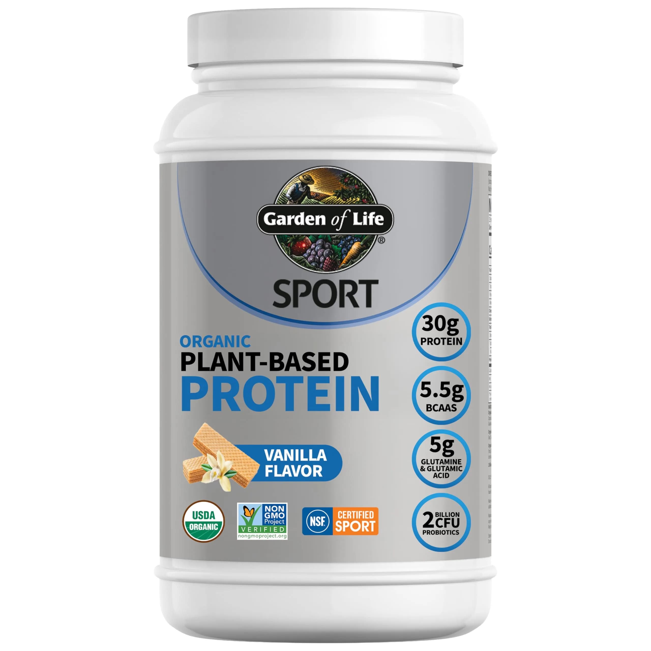 Garden of Life Organic Vegan Protein Powder Vanilla 860g (1.89 lb) | NSF Certified for Sport thumbnail 1