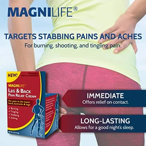 MagniLife Leg & Back Pain Relief Cream 4 oz | Fast Absorbing, No Residue, Mild Scent thumbnail 3