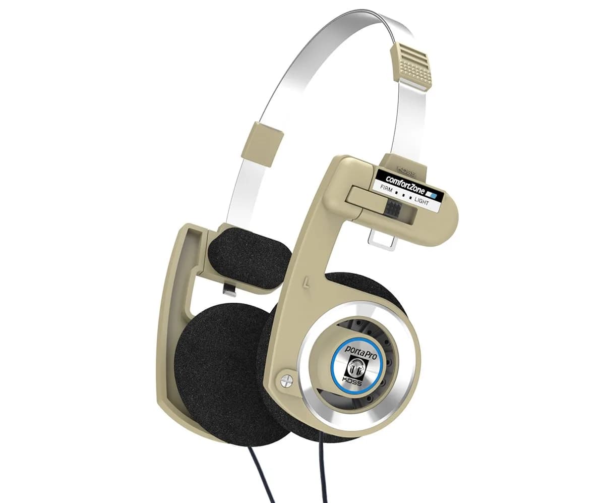 Koss Porta Pro Limited Edition On-Ear Headphones Rhythm Beige | Legendary Sound & Design with Inline Mic - view 2