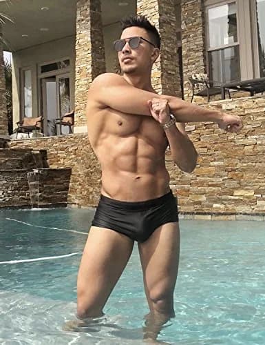 Taddlee Men's Swimwear Sexy Swim Briefs Bikini Board Surf Shorts Boxer Swimsuits (M,Black) | Comfortable Fit & High-Quality Material thumbnail 3