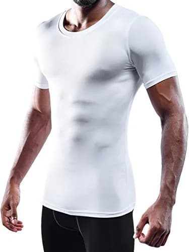 NELEUS Men's 3 Pack Workout Athletic Compression Shirts | Flat Seams, Lightweight Polyester, Crew Neck, Large thumbnail 5