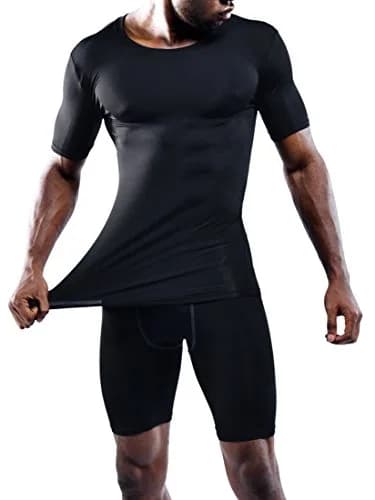 NELEUS Men's 3 Pack Workout Athletic Compression Shirts | Flat Seams, Lightweight Polyester, Crew Neck, Large thumbnail 7
