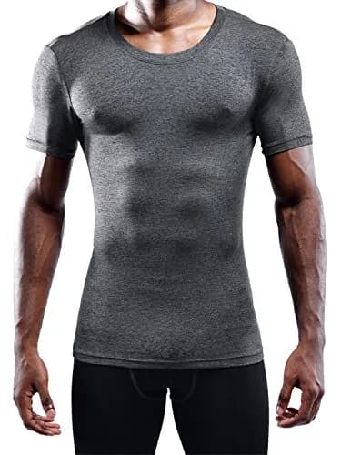 NELEUS Men's 3 Pack Workout Athletic Compression Shirts | Flat Seams, Lightweight Polyester, Crew Neck, Large thumbnail 3