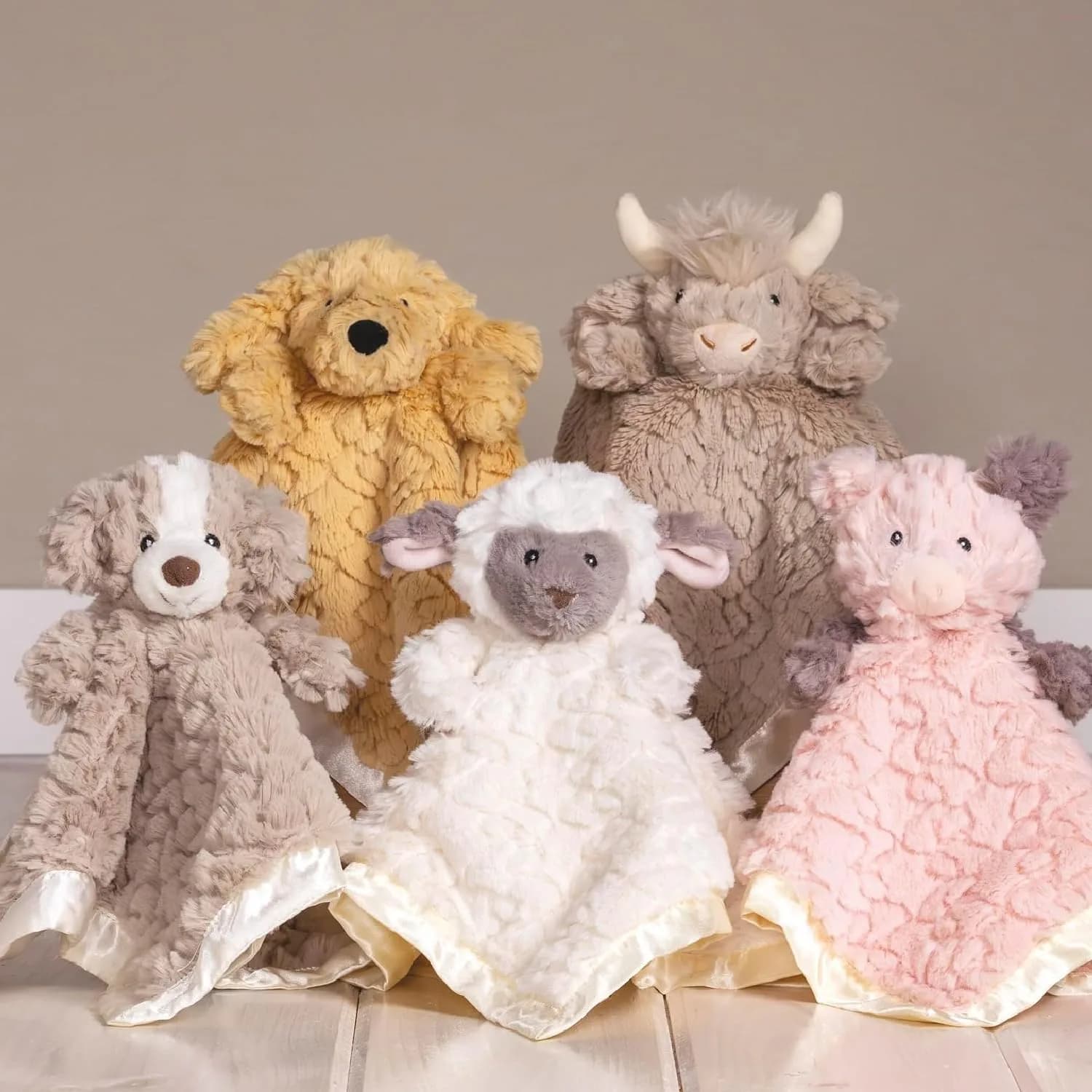 Mary Meyer Putty Nursery Lamb Character Blanket 33cm (13") | Soft Toy Lovey with Satin Lining - view 5