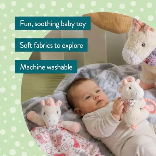 Mary Meyer Putty Nursery Lamb Character Blanket 33cm (13") | Soft Toy Lovey with Satin Lining thumbnail 9