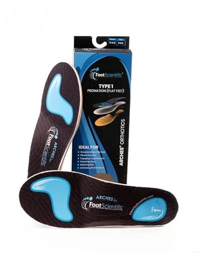 FootScientific Arches Type 1 Flat Feet Orthotic Shoe Insoles Men 6-6.5 Women 8-8.5 | Low Arch Support Comfort thumbnail 1