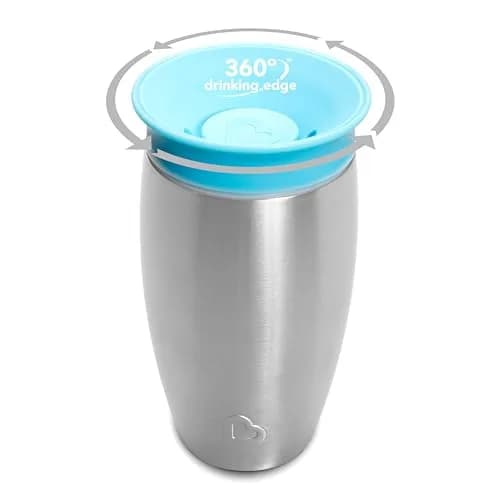 Munchkin Miracle 360 Stainless Steel Sippy Cup 10oz (295ml) | Spill-Proof & Insulated for Toddlers thumbnail 2