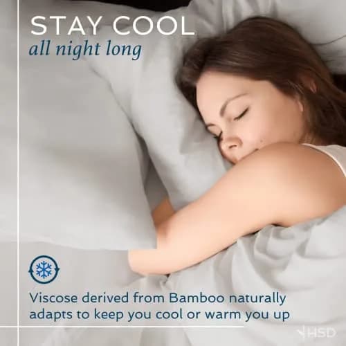 Hotel Sheets Direct White 3 Piece Bamboo Viscose Sheet Set Twin Size | OEKO-TEX Certified Cooling & Breathable Luxury Bedding thumbnail 3