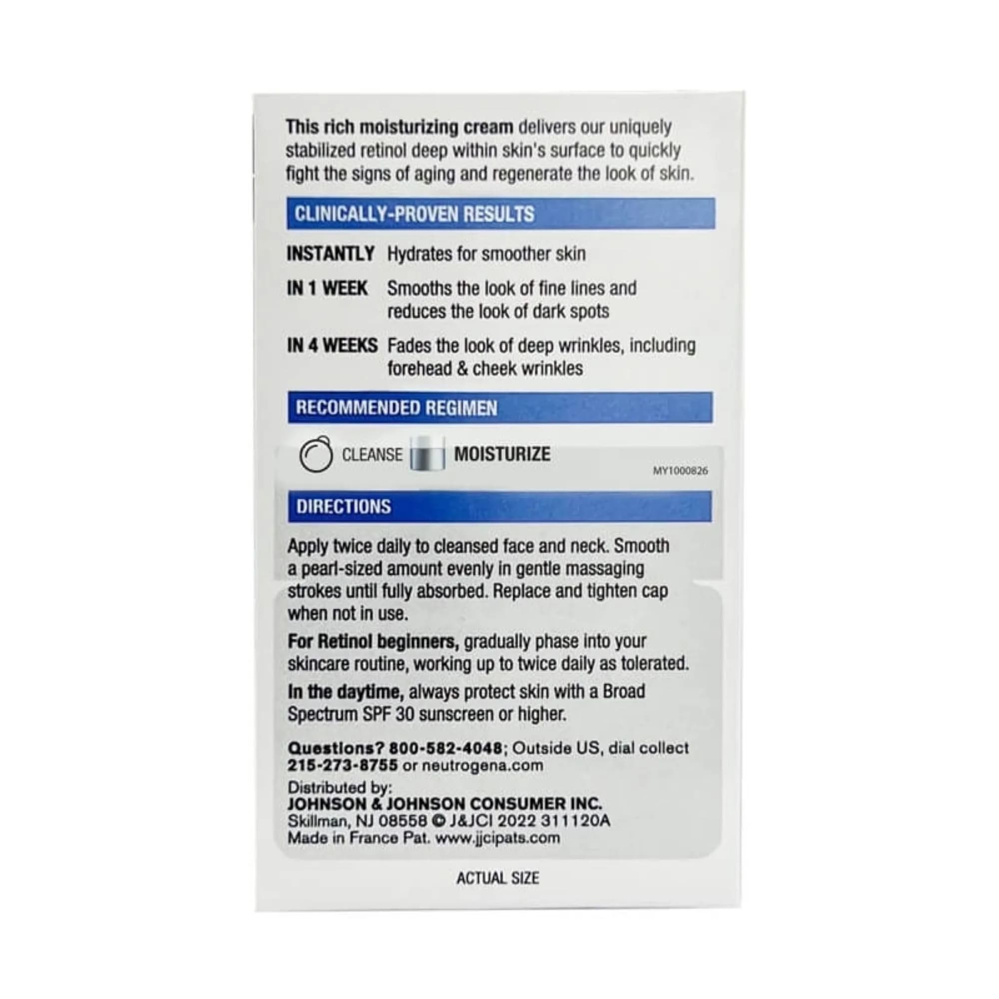 Neutrogena Rapid Wrinkle Repair Regenerating Face Cream 51ml (1.7 Fl Oz) Pack of 3 | Retinol & Hyaluronic Acid for Younger Skin - view 3