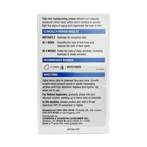 Neutrogena Rapid Wrinkle Repair Regenerating Face Cream 51ml (1.7 Fl Oz) Pack of 3 | Retinol & Hyaluronic Acid for Younger Skin thumbnail 3