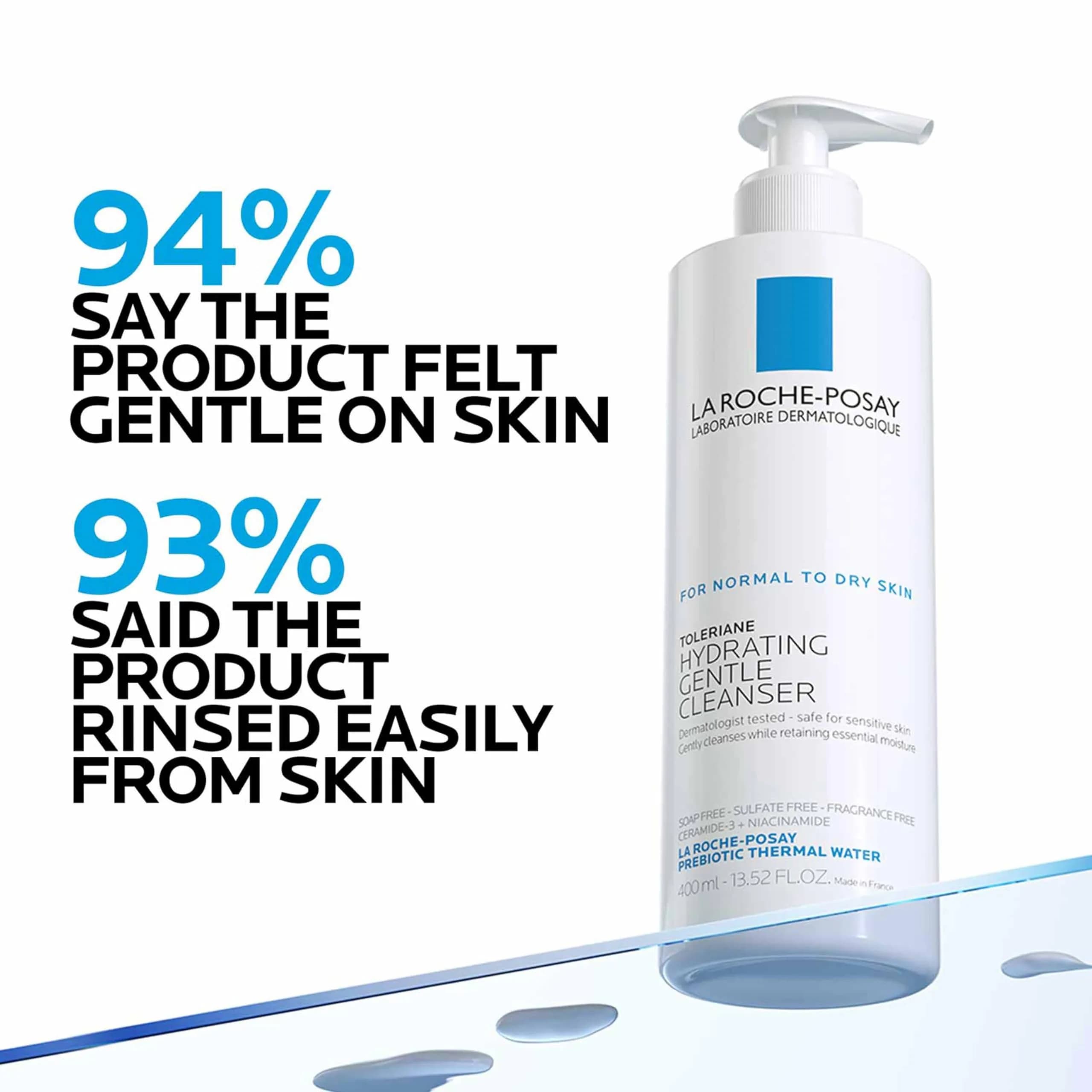 La Roche-Posay Toleriane Hydrating Gentle Face Cleanser (400ml) | Daily Facial Cleanser for Sensitive Skin - view 4