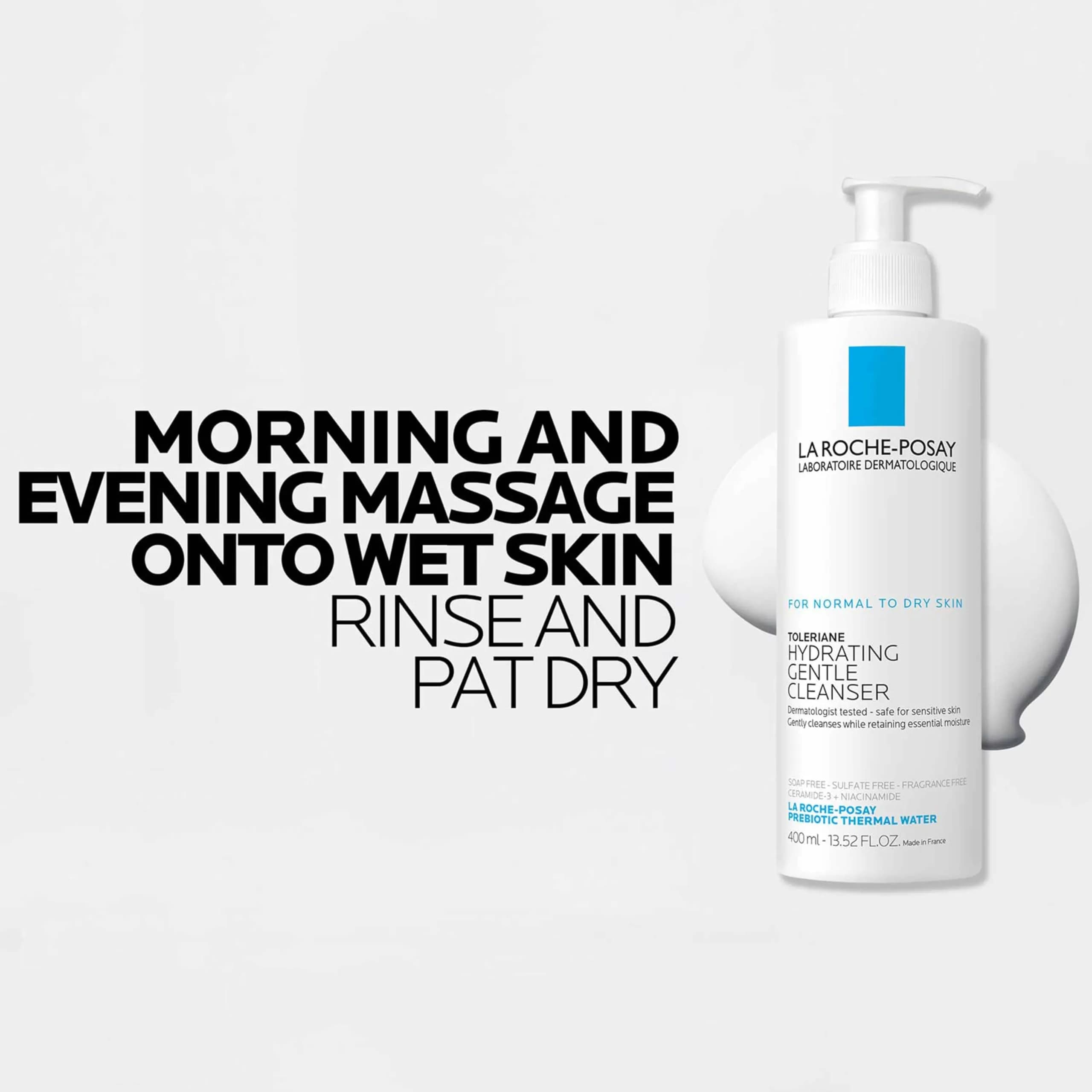 La Roche-Posay Toleriane Hydrating Gentle Face Cleanser (400ml) | Daily Facial Cleanser for Sensitive Skin - view 8
