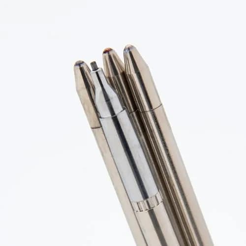 Monteverde Quadro 4-in-1 Multifunction Pen - Silver Finish - 13.5cm (5.3in) | Solid Brass Barrel with Knurled Grip thumbnail 7