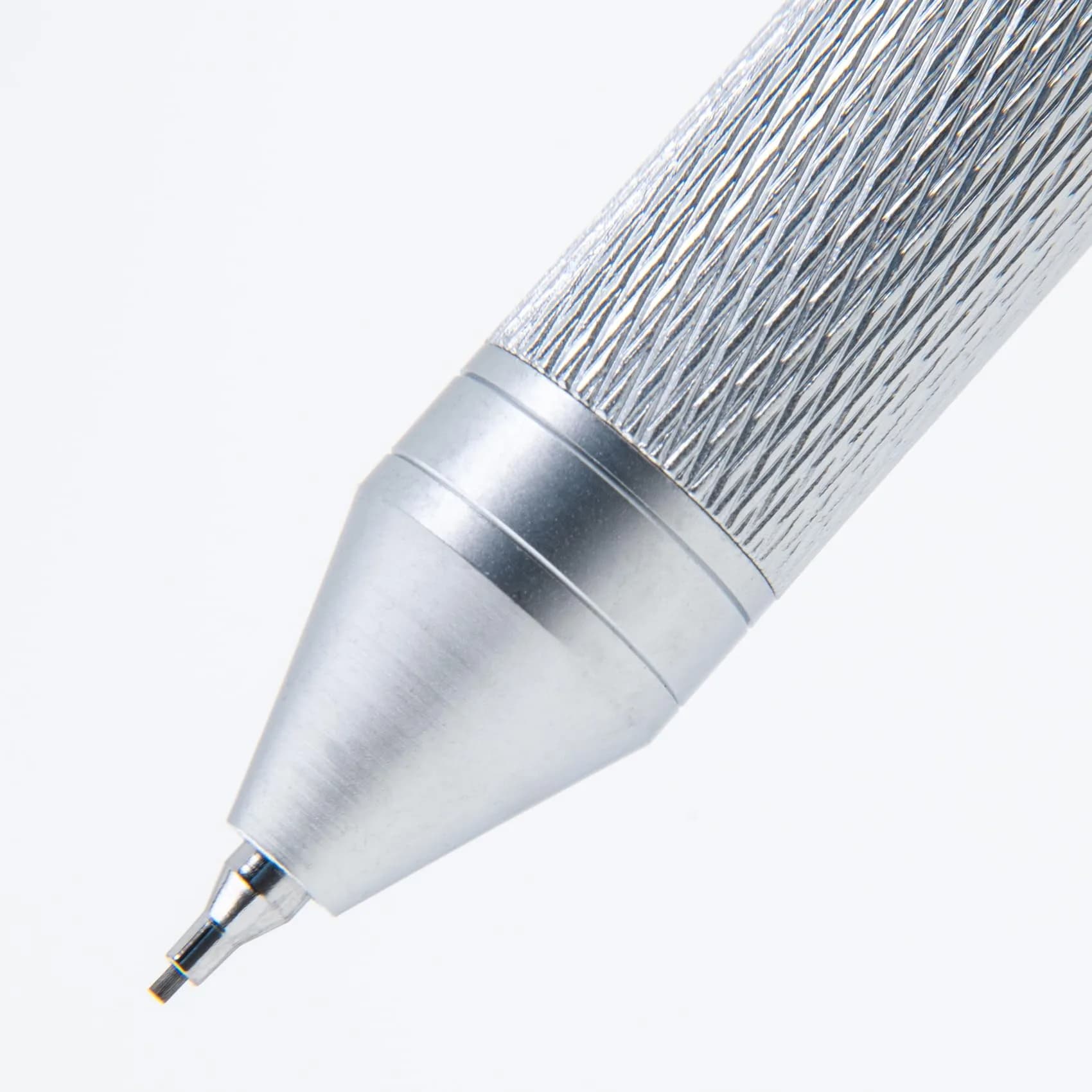 Monteverde Quadro 4-in-1 Multifunction Pen - Silver Finish - 13.5cm (5.3in) | Solid Brass Barrel with Knurled Grip - view 8