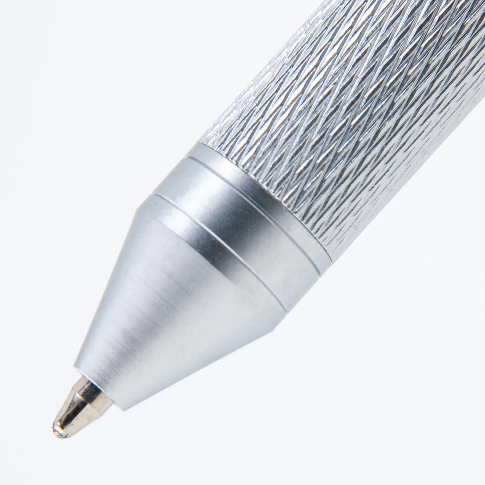 Monteverde Quadro 4-in-1 Multifunction Pen - Silver Finish - 13.5cm (5.3in) | Solid Brass Barrel with Knurled Grip - view 9