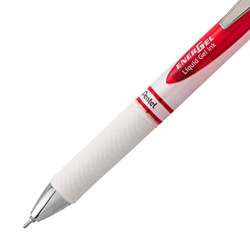 Pentel EnerGel Pearl Liquid Gel Pen 0.7mm Medium Line, Red Ink | Refillable, Smooth Writing (70-120 chars) thumbnail 4